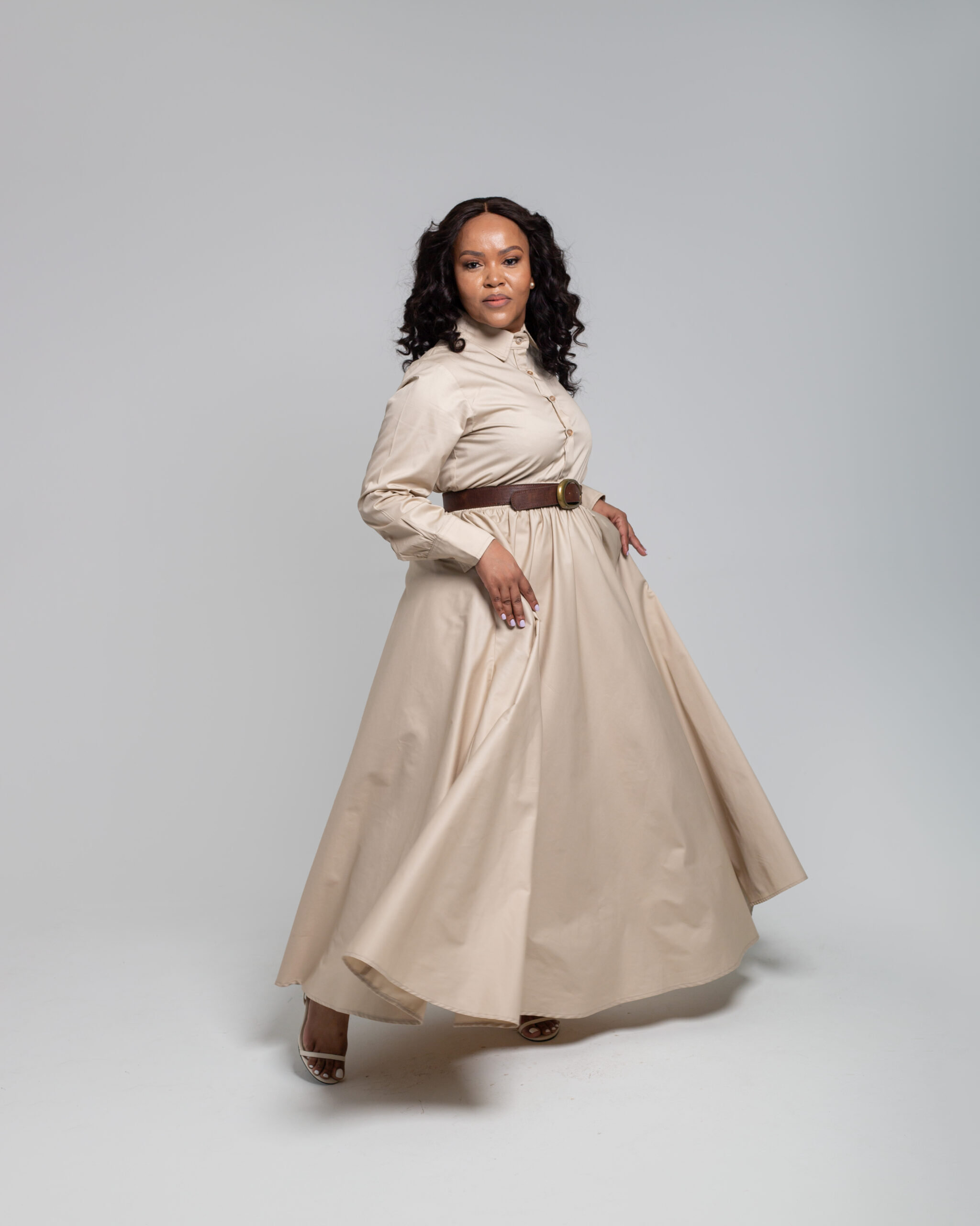 Beige Flare Skirt