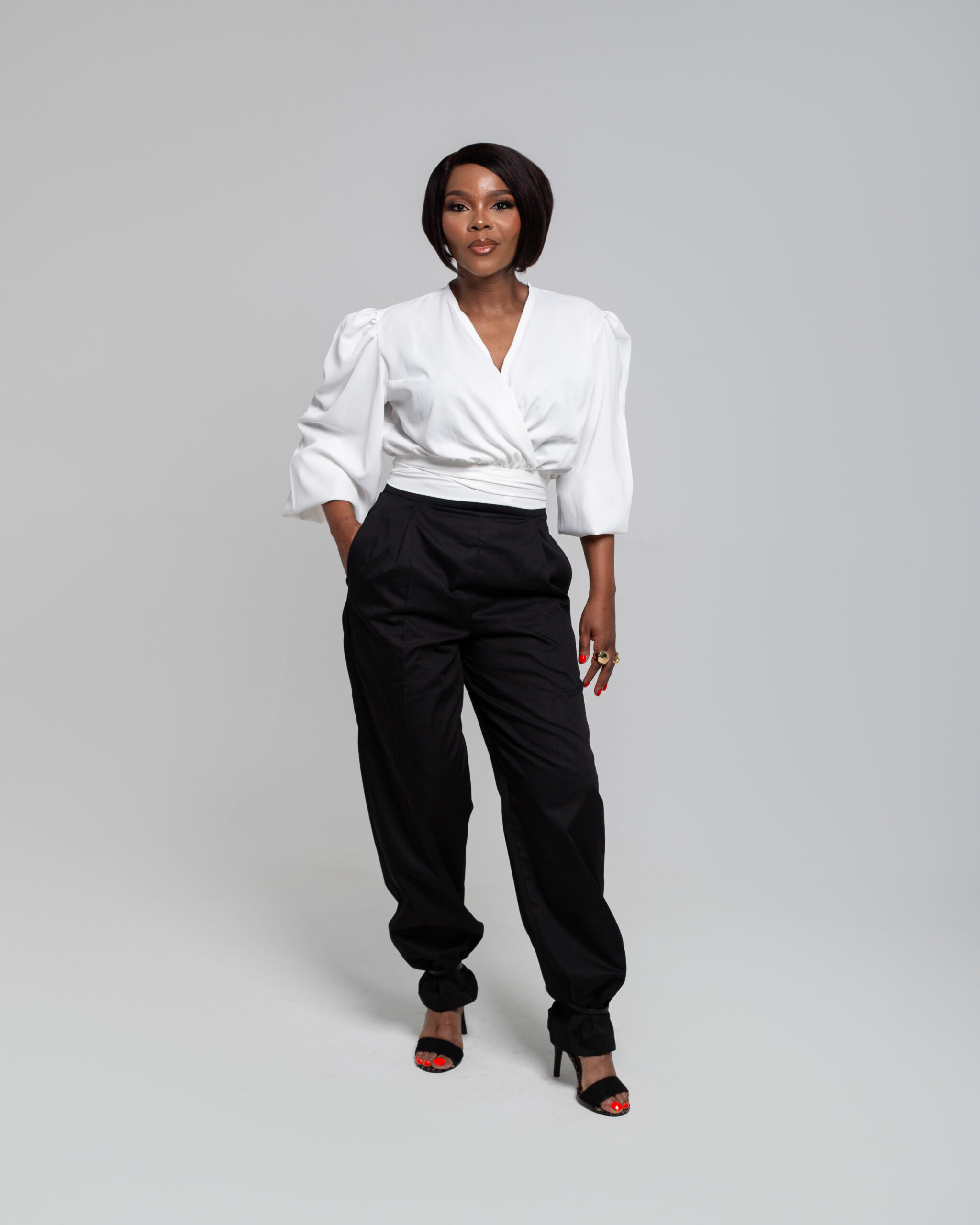 Black Straight-Leg Pants