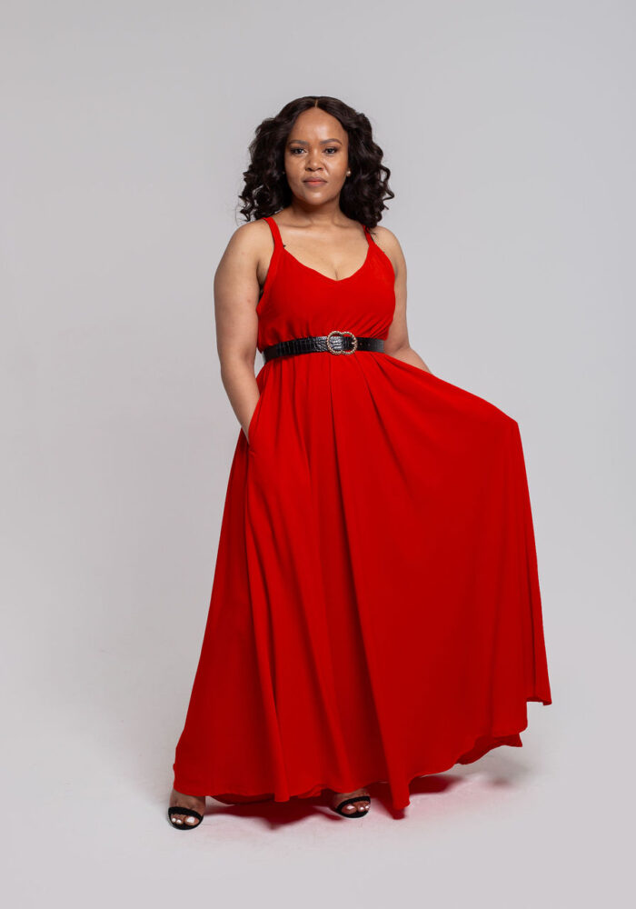 Scarlet Flow Maxi Dress