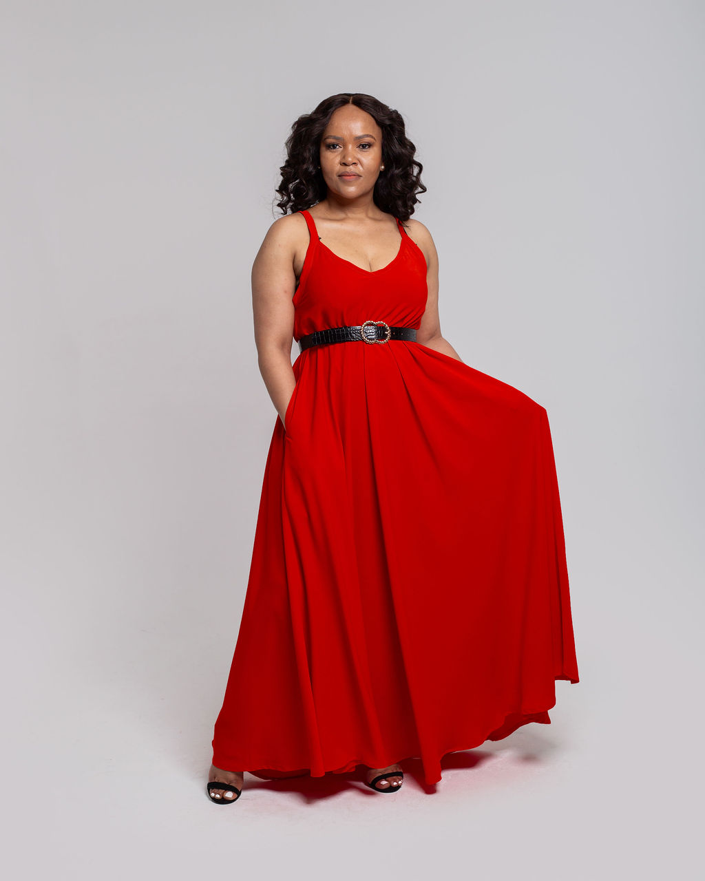 Scarlet Flow Maxi Dress