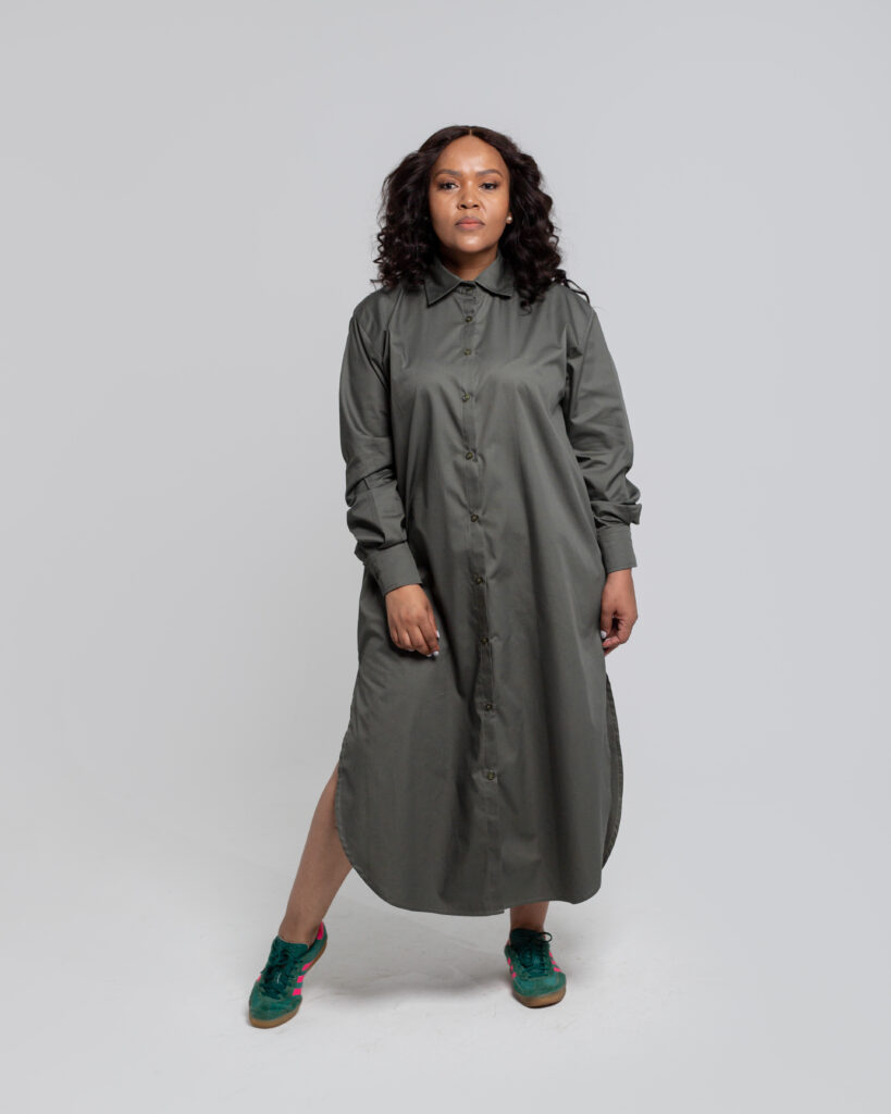 Olive Shirt Dress
